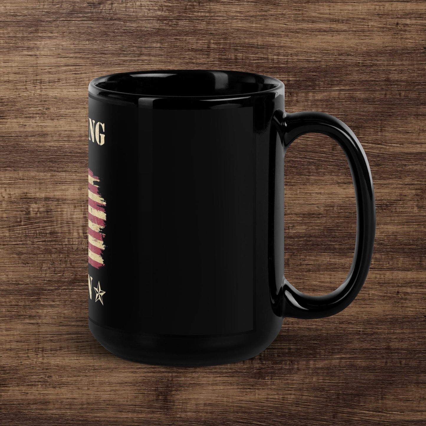 Voting For The Felon Black Glossy Mug