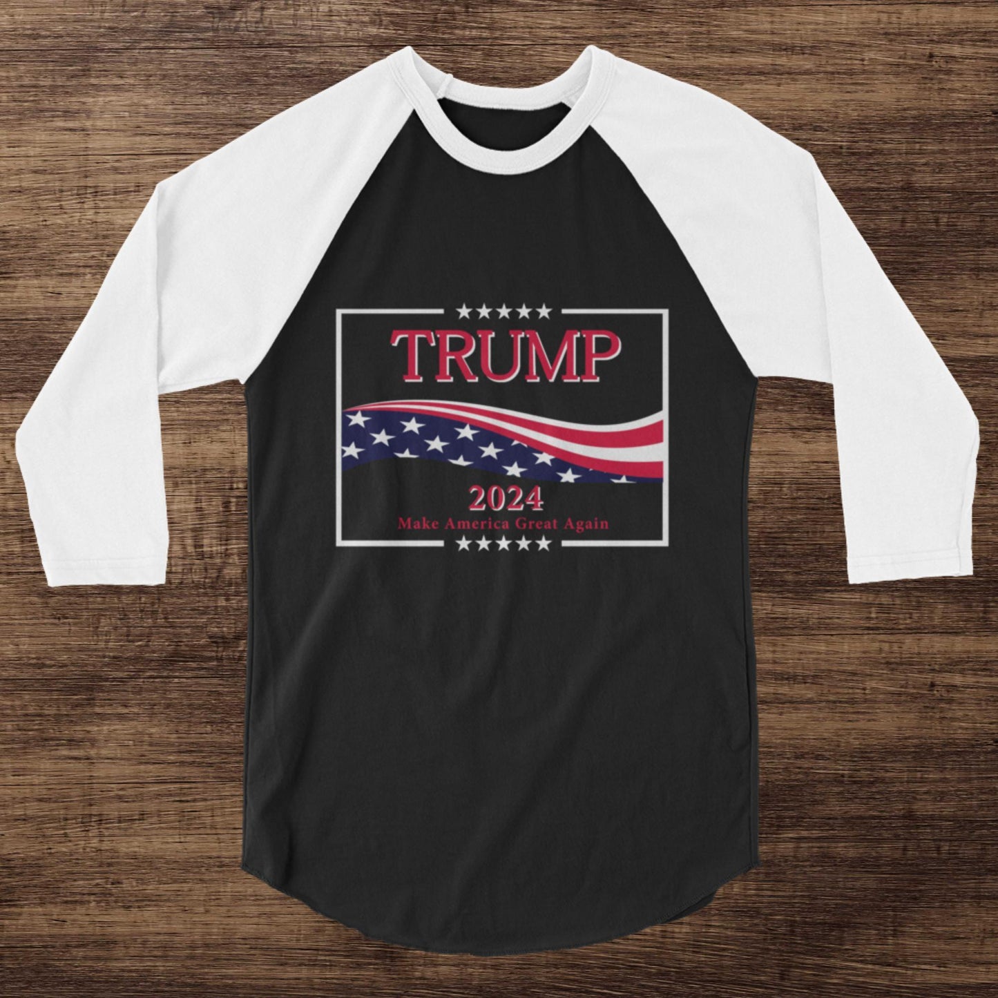 Framed Trump 2024 - Raglan 3/4 Sleeve