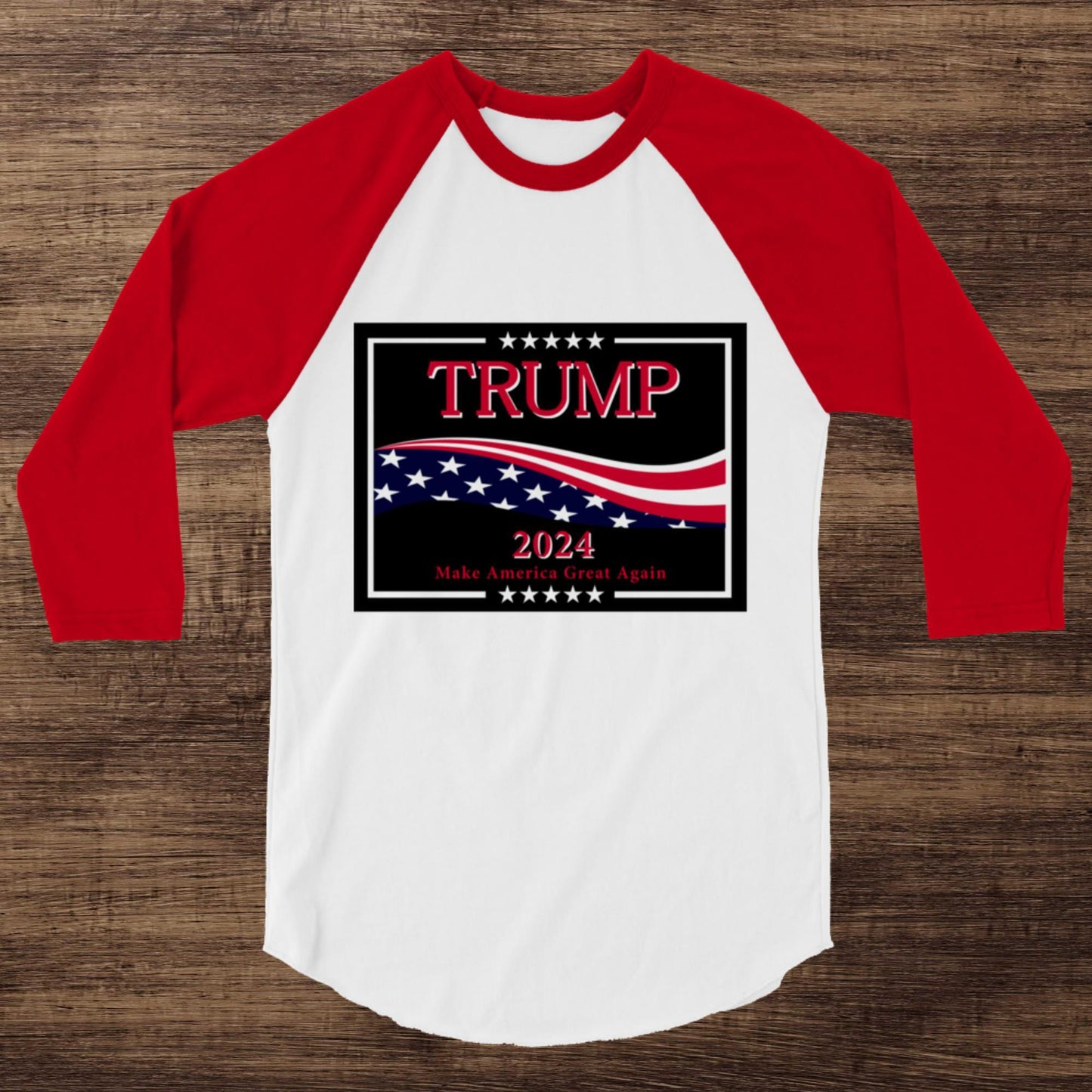 Framed Trump 2024 - Raglan 3/4 Sleeve