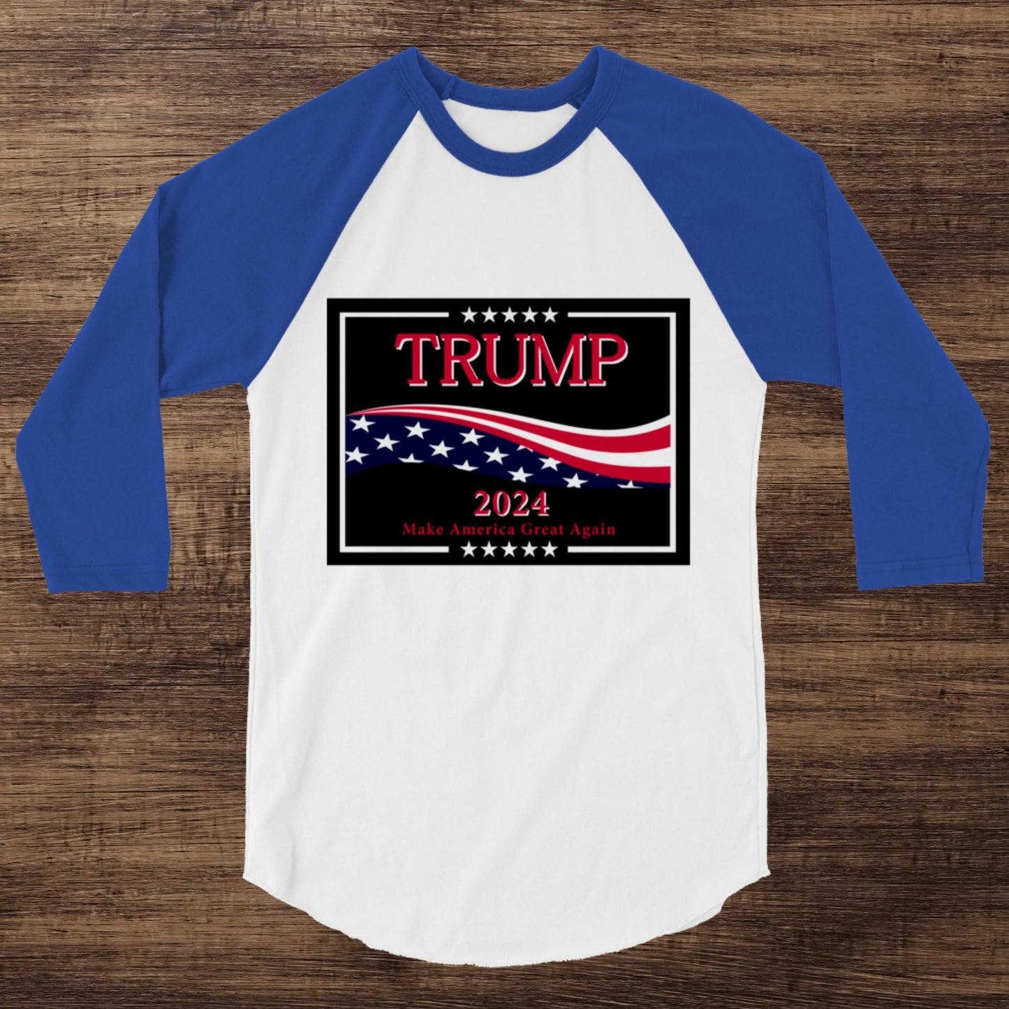 Framed Trump 2024 - Raglan 3/4 Sleeve