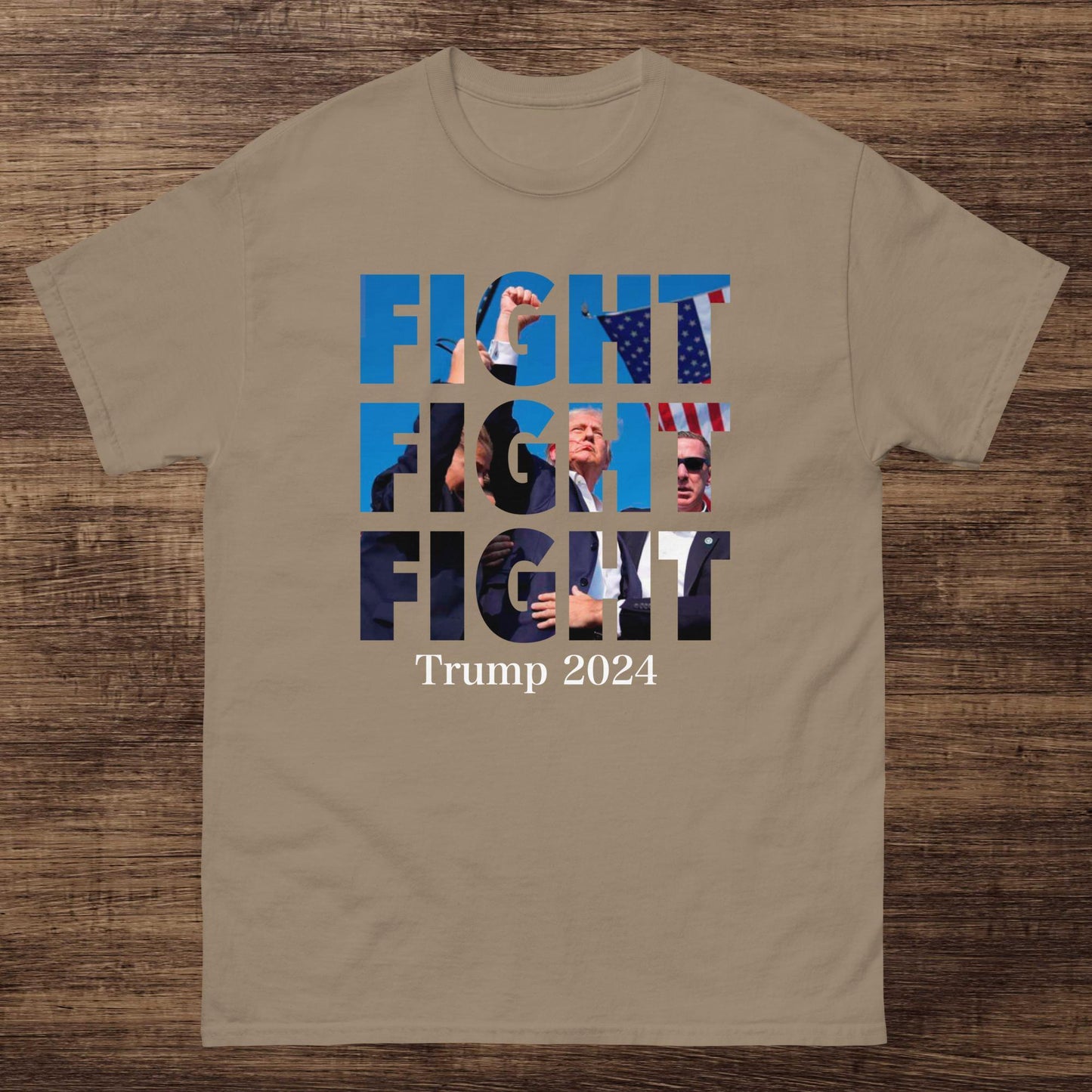 Trump, T-Shirt, Classic Tee, N, Men, Woman, Unisex, Tan, Sand