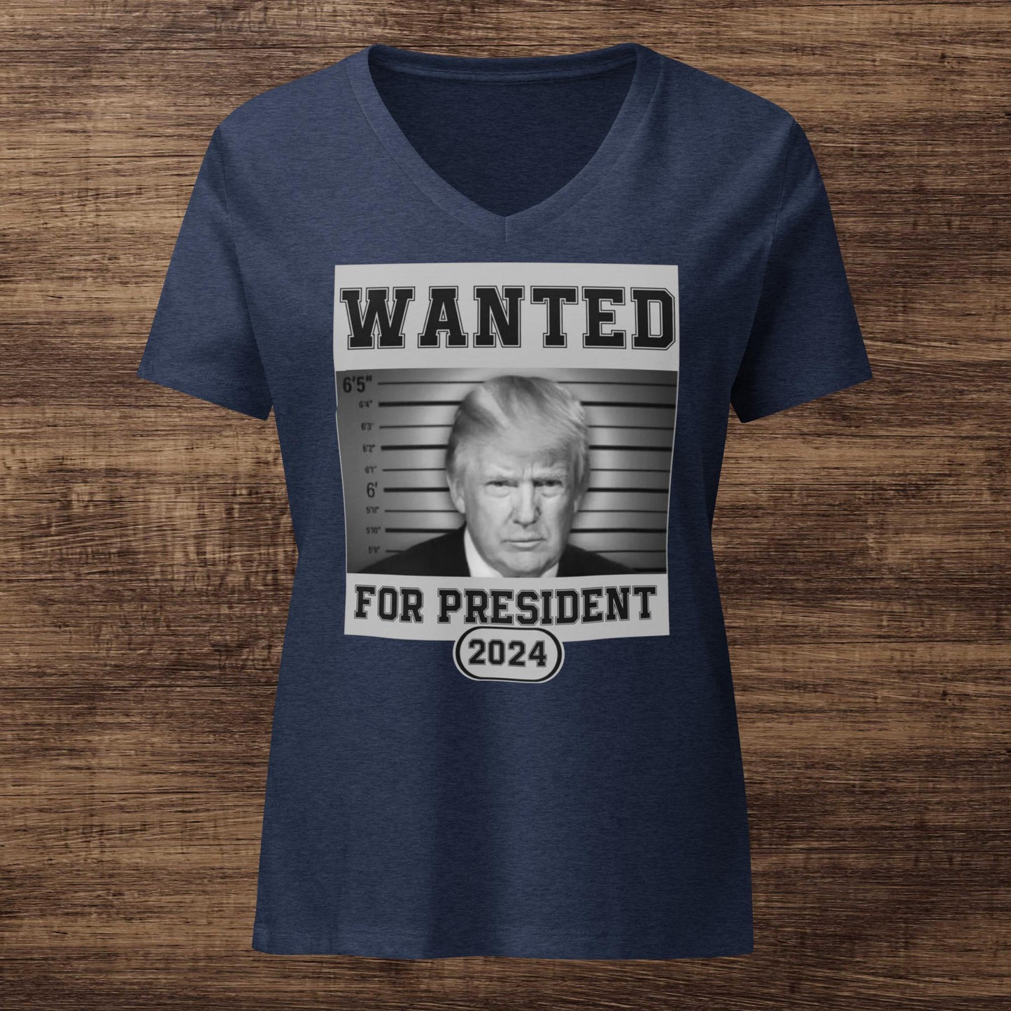 Wanted Poster: Trump for President women's v-neck t-shirt