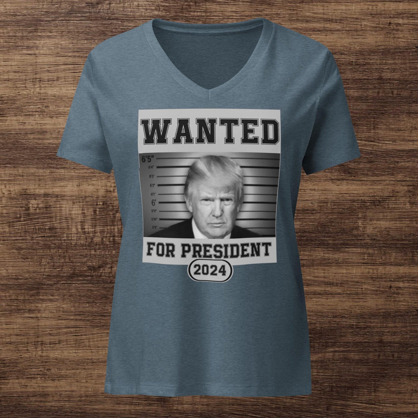 Wanted Poster: Trump for President women's v-neck t-shirt