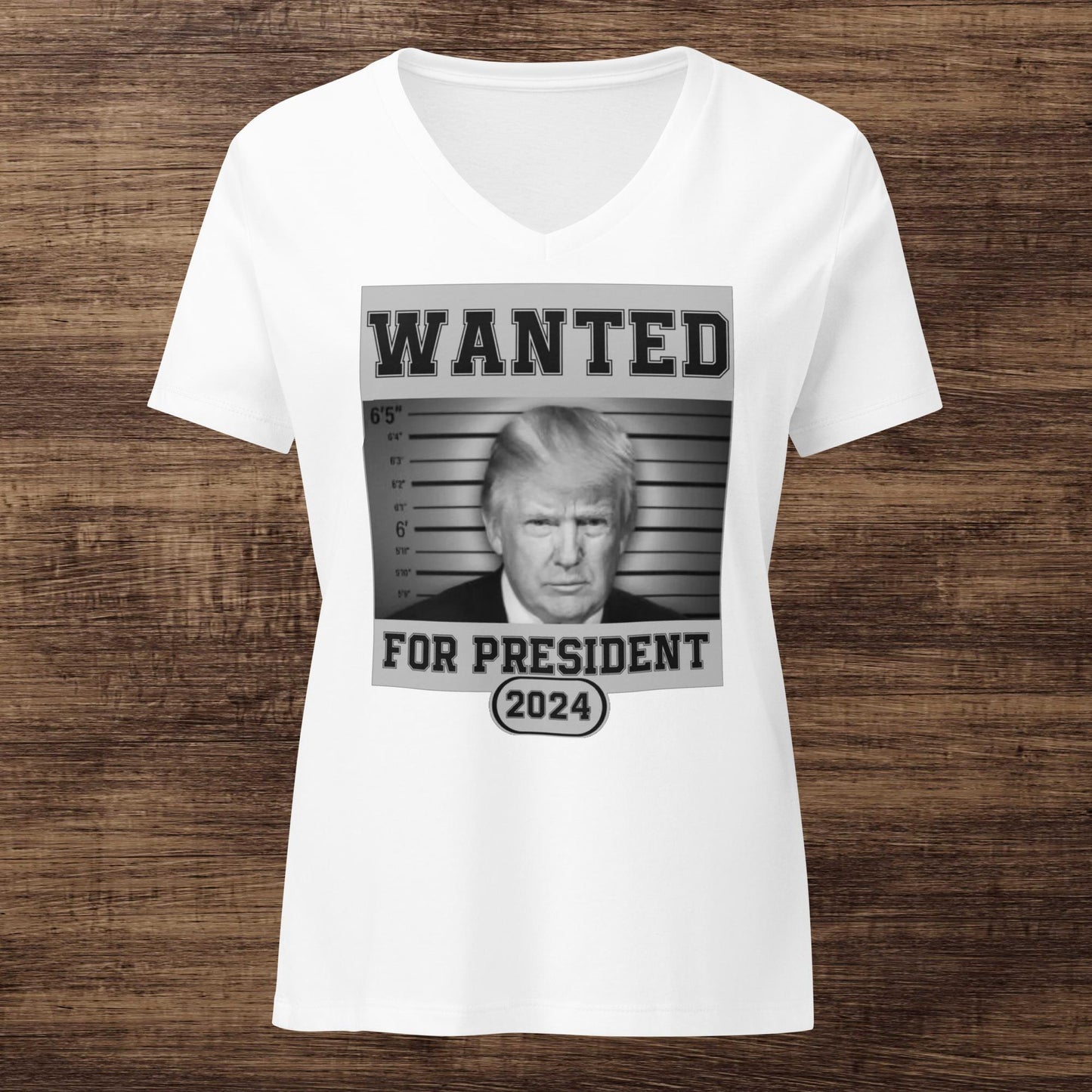 Wanted Poster: Trump for President women's v-neck t-shirt